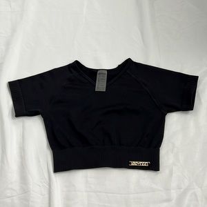 Black Bo + Tee Crop Top